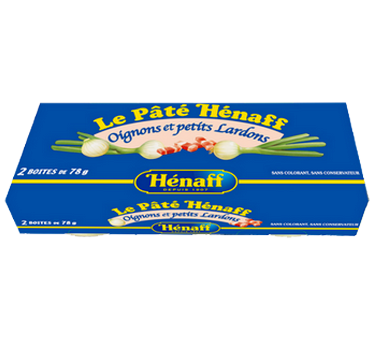 Pâté Hénaff aux oignons et petits lardons