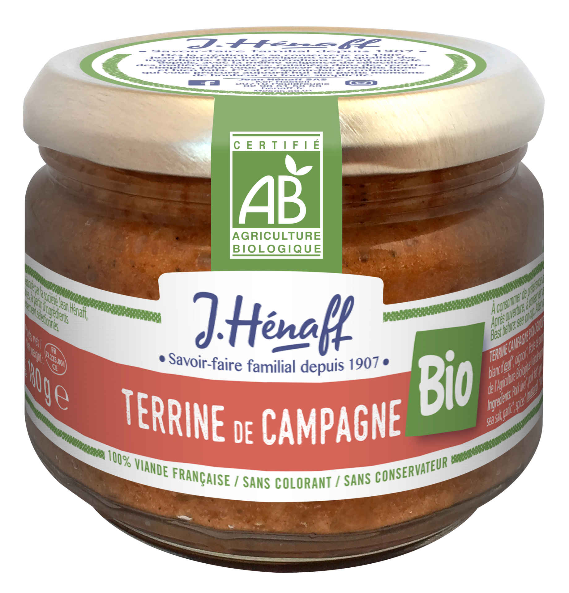 Terrine de campagne BIO Hénaff