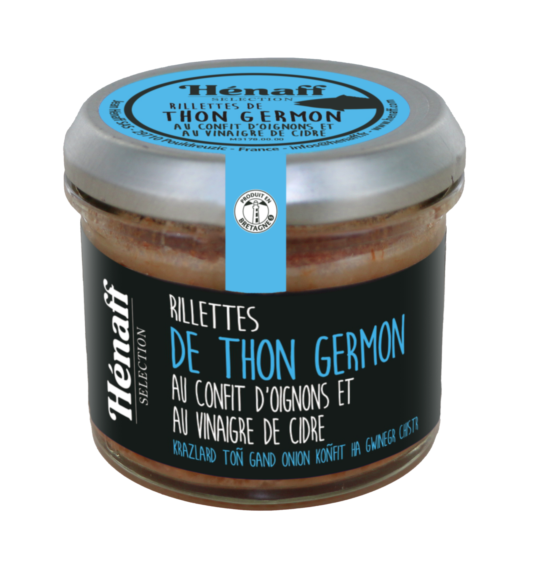 Rillettes de thon Germon au confit d'oignons et vinaigre de cidre