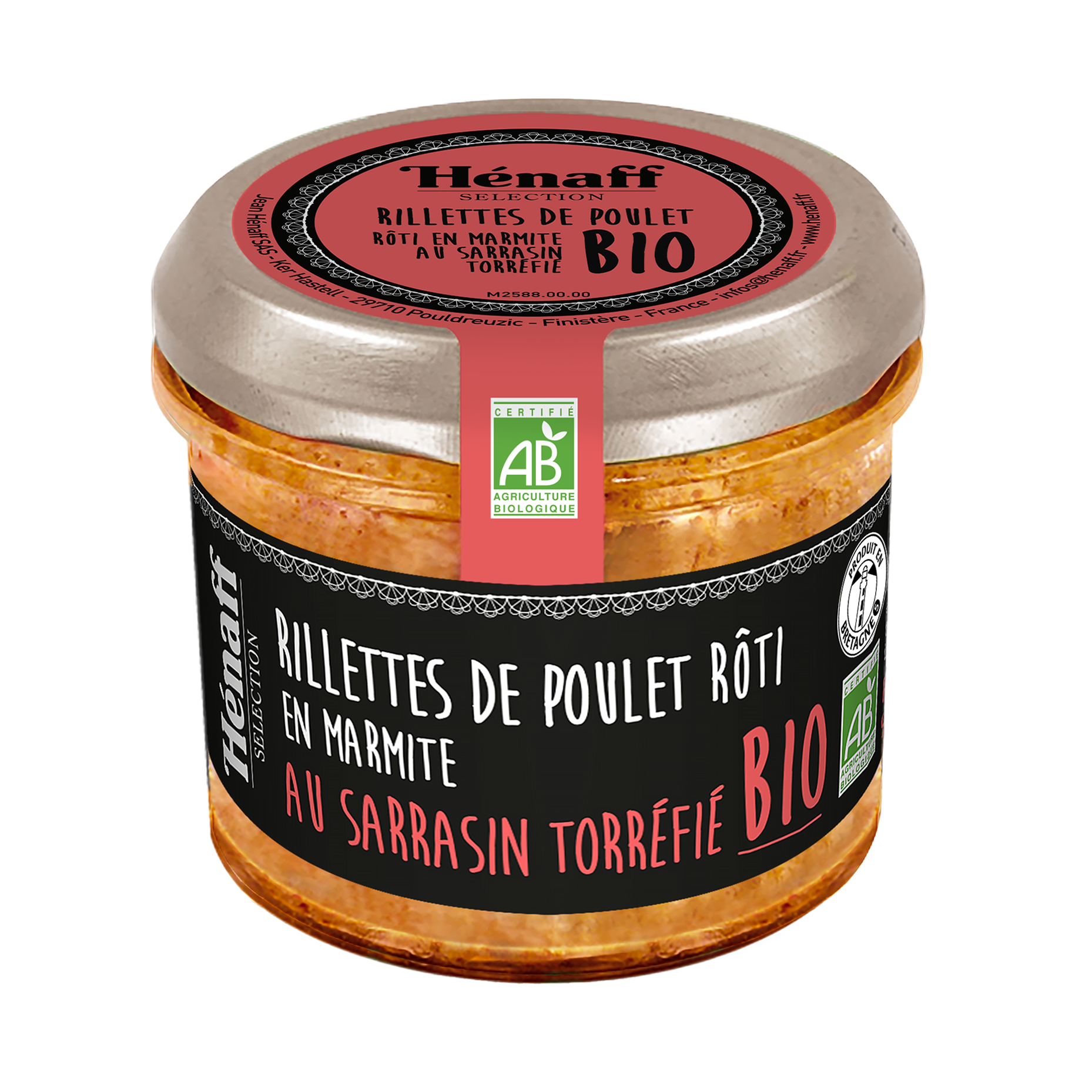 Rillettes de poulet rôti en marmite au sarrasin torréfié BIO