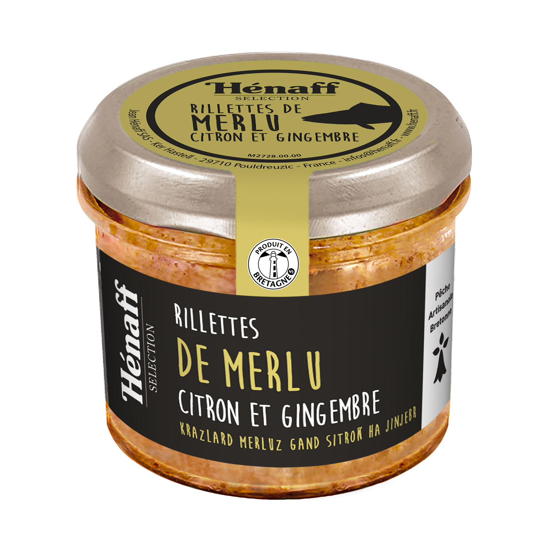 Rillettes de merlu citron et gingembre Produits Hénaff Sélection