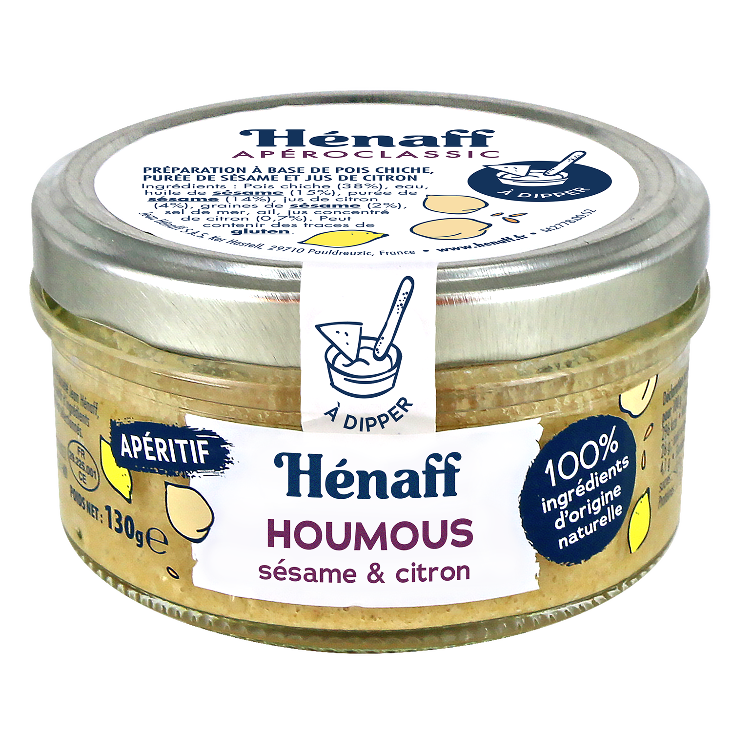 Houmous sésame et jus de citron